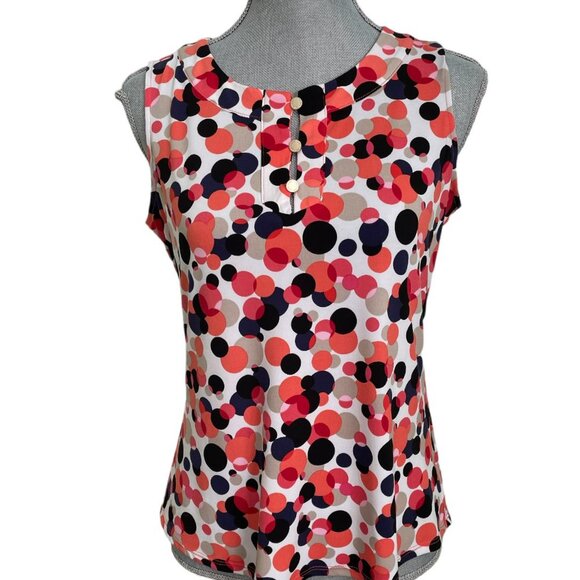 Jones Studio Sleeveless Women's Top Multicolor Pattern Size M - Picture 1 of 4